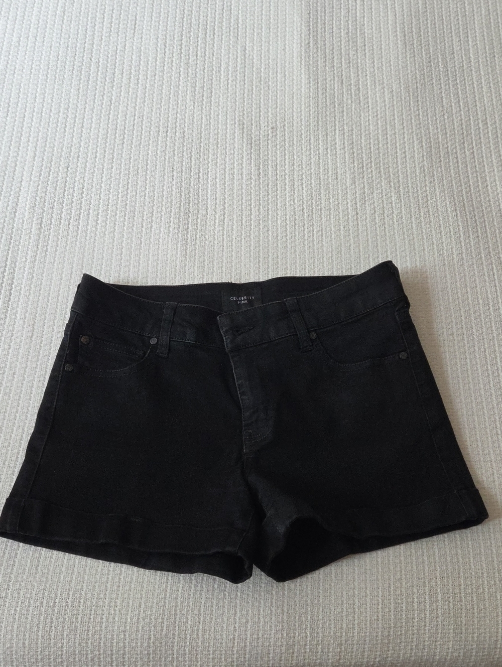 Celebrity Pink Women's Black Denim Shorts